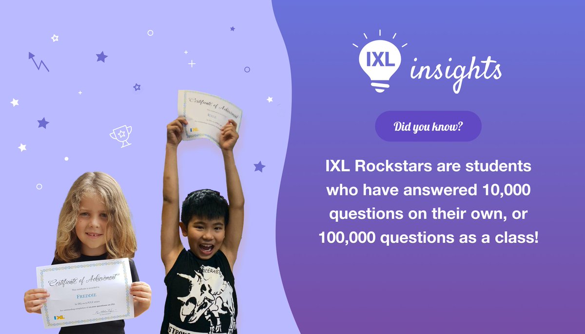 IXLLearning's tweet photo. We love celebrating #IXLRockstars! πΈ Learn more: https://t.co/XhdKri31Ng #IXLInsight https://t.co/a4KD8CRSB1