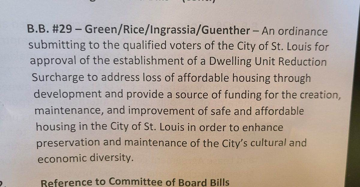 chryssi's tweet photo. We worked with a smart coalition of stakeholders on this proposed legislation. Happy to finally move this forward at the BoA. It's a small, but helpful step to address the critical lack of affordable housing in the City of St. Louis. https://t.co/BqeO03iObN