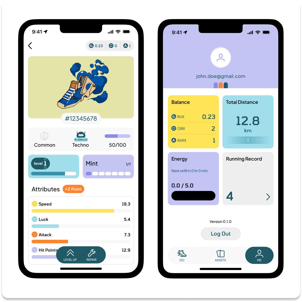 RunBlox_io's tweet photo. 📱More details of #RunBlox screen UI!

🔺 #NFT attributes
🔺 Fitness Data
🔺 Assets (Token)

👀Tell us what you see, and what you want to know more about! 
#Run #M2E #AVAX 

👇Please leave your comments! https://t.co/a1bjlijLnS