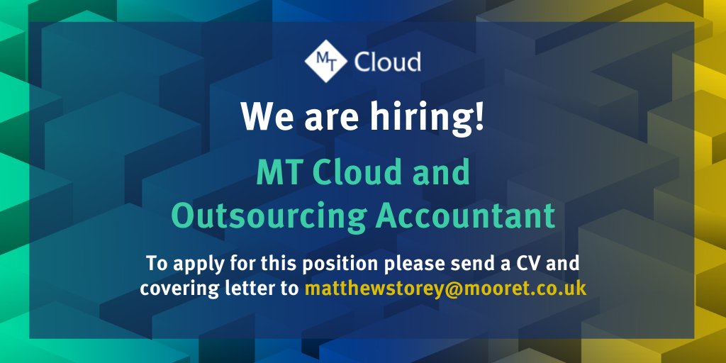 We are #hiring an MT Cloud and Outsourcing #Accountant to join our Spalding office!

You will prepare #bookkeeping on #Cloud packages such as Xero, QuickBooks and FreeAgent for a range of clients from different industries.

Find out more and apply: bit.ly/3NdL6SN