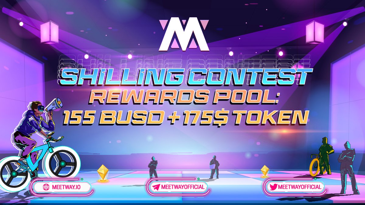 meetwayofficial's tweet photo. 🔥🔥SHILLING CONTEST🔥🔥
✨Hey Meeties, Let's join to become a MeetWay Shiller and earn up to 500 BUSD in total rewards. ☺️
🔅Join this group at https://t.co/KeYB1ZqXcB 
🔅Complete all the tasks.
#MeetWay #Music #SportsNFTs #movetoearn #IDO #PinkSale #MET #MWT #MoveToEarn https://t.co/B9Sn6xkbvs