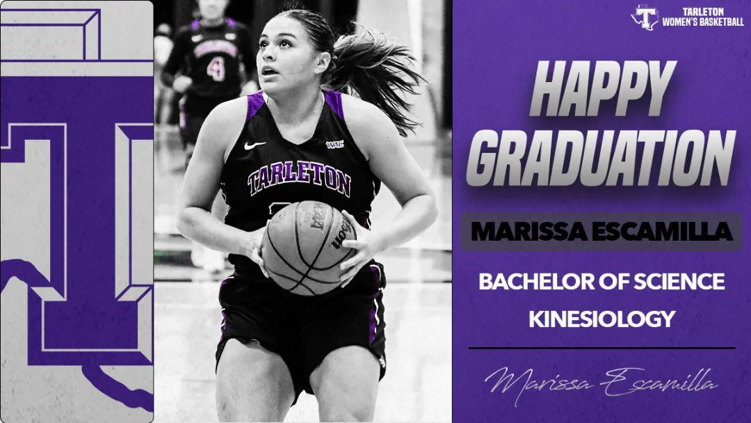 TarletonWBB's tweet image. Congratulations to @marissanesc on earning her Bachelor of Science degree in kinesiology 🎓 🎉

Can't say enough about what she's meant to our program these last four years 👐

Enjoy your weekend!