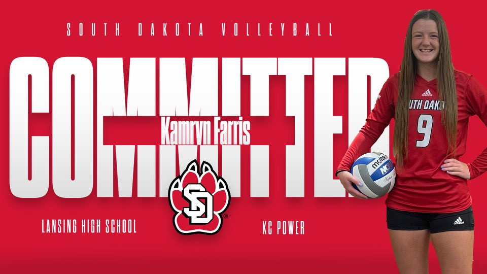 I’m so excited to announce that I have committed to the University of South Dakota to continue my academic and athletic career! A HUGE thank you to all my coaches, family, and friends for supporting me and making this possible…can’t wait to start this next journey!

GO YOTES❤️❤️