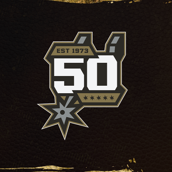 RT @JeffGSpursZone: And here is the Spurs 50th anniversary logo #porvida #nba75 https://t.co/7DYzajnclM
