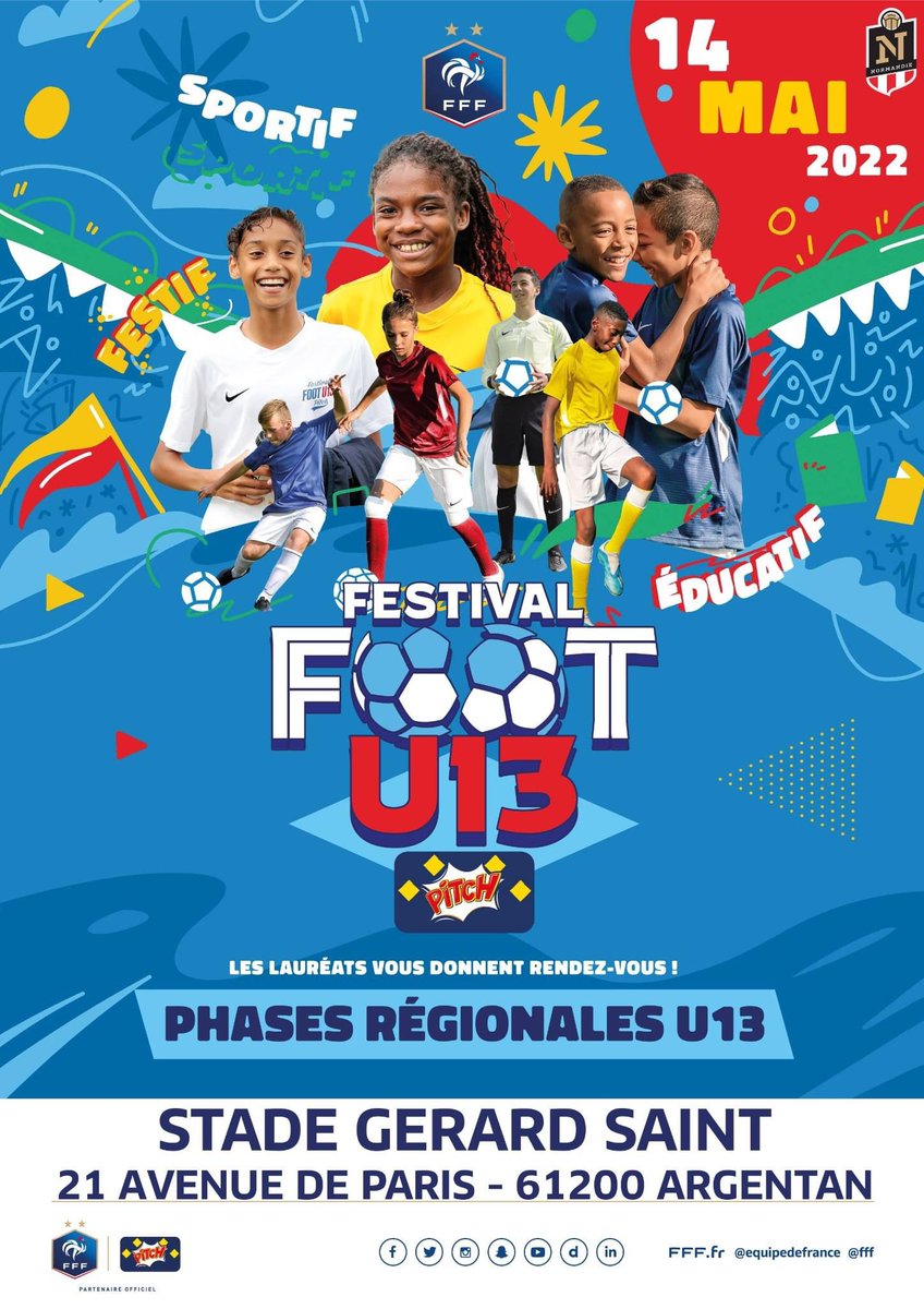 LFNofficiel's tweet photo. Elles seront 32 équipes Normandes réunies demain à Argentan pour la finale Régionale U13 Pitch 🤩 
Une application est mise en place pour suivre les résultats et l'agenda des rencontres 📲

Toutes les informations ⬇️ 
https://t.co/7efo5jaSEs https://t.co/EN36JQzqgS