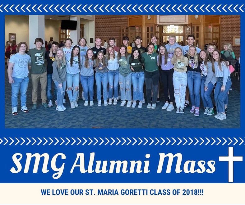 SMGAngels's tweet photo. We ❤️our SMG Alumni!! Thank you to the SMG Class of 2018 for joining us for the Alumni Mass this morning and congratulations on your upcoming high school graduation https://t.co/9PxPcH5nqV
