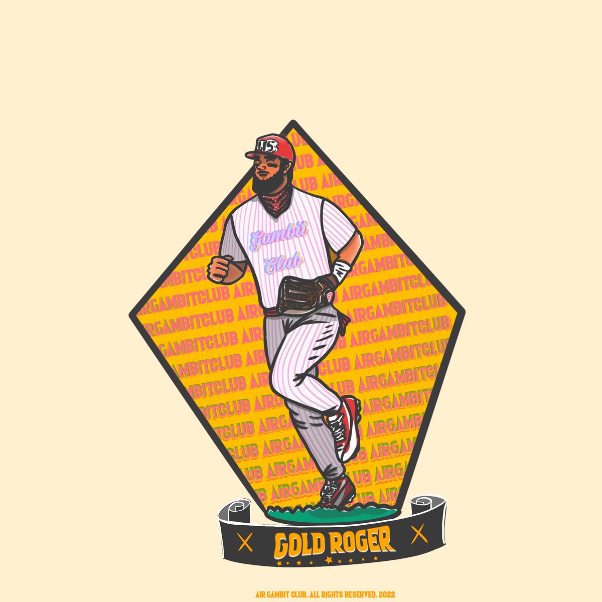 AirGambitClub's tweet photo. We are releasing a sports themed collection categorized in 4 series. Platinum, gold, silver and bronze. ⚡️⚡️

The first drop of this month is our very own GOLD ROGER.

It's 1 of 1

first come first serve 
#NFT #NFTs #NFTdrop #NFTCommunity 

https://t.co/BDL587kc4b https://t.co/YTJqmKPsPW