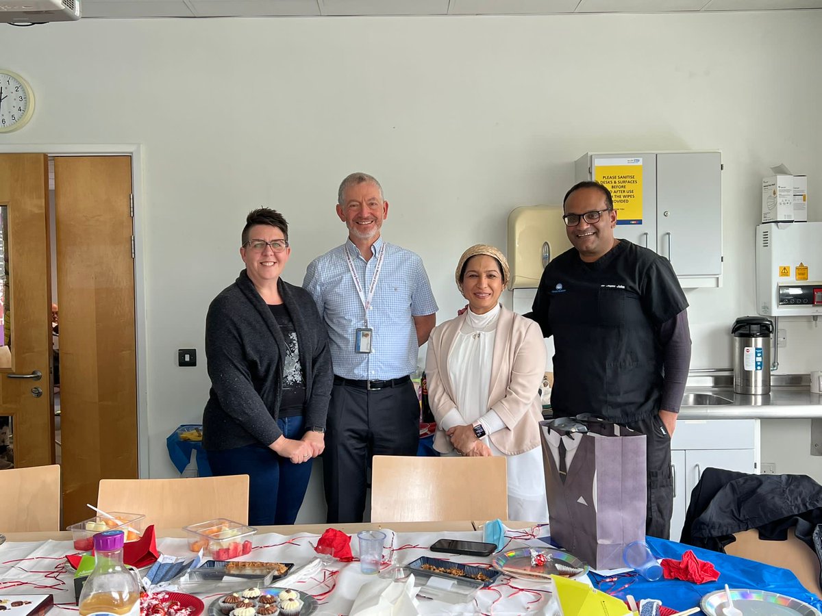 After 15 years this is my final Barking and Dagenham Community Cardiac MDT. Seen here with 3 original members of the team ⁦<a href="/emailshabana/">Shabana</a>⁩ ⁦<a href="/DrJJohn/">Dr Jagan John</a>⁩ and Dawn Gough. Thanks to all who have been involved, I will miss you!