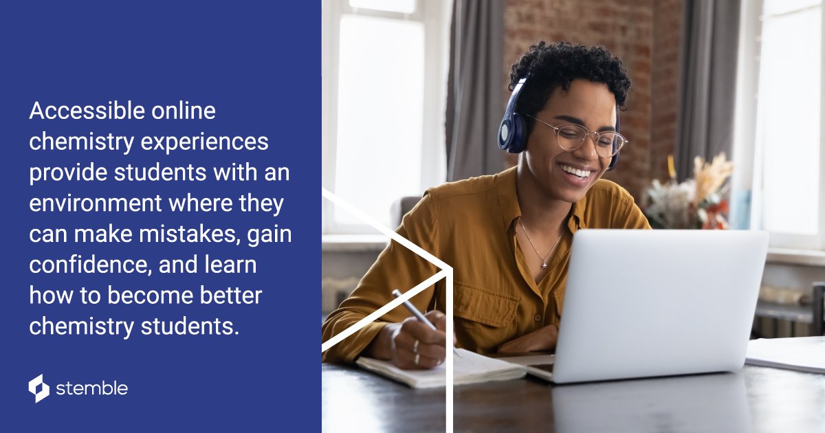 StembleLearning's tweet image. Students find digitally accessible online chemistry experiences motivating — and show improved outcomes. Learn more at hubs.la/Q017L1Vj0