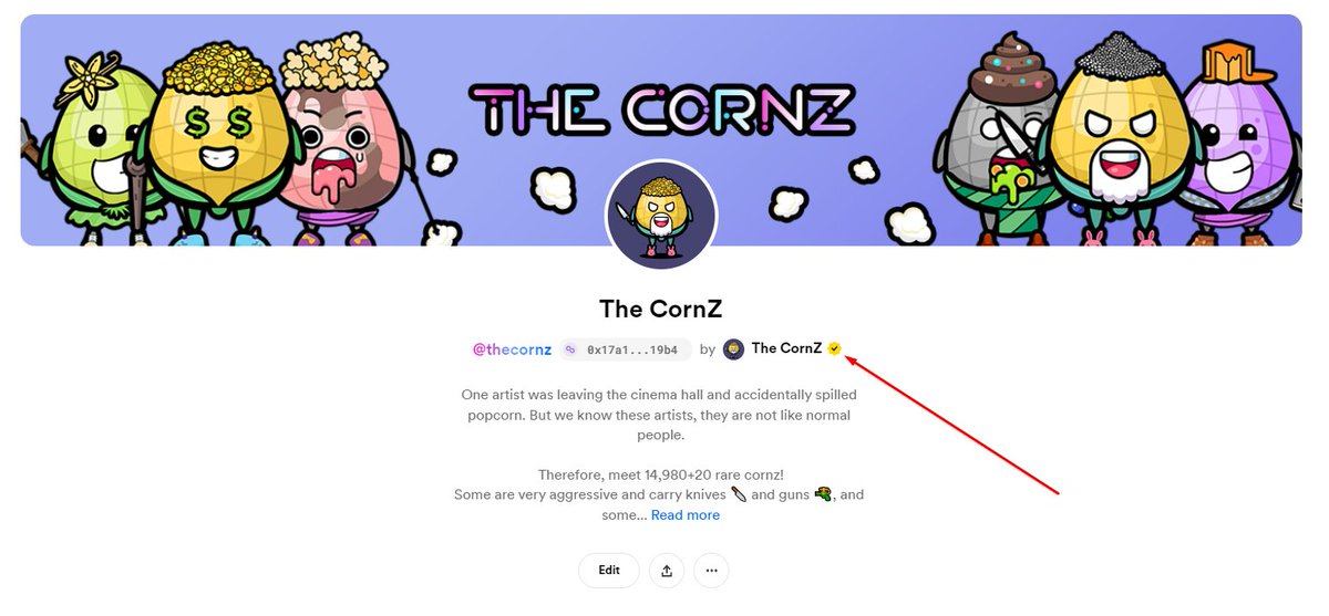 The_Cornz's tweet photo. Copyright confirmation. 
We have passed the verification on the rarible 🌽 Check it out here⬇️
https://t.co/iexvmjwDkJ
#thecornZ #NFTCommunity https://t.co/uUj4OZgnG3