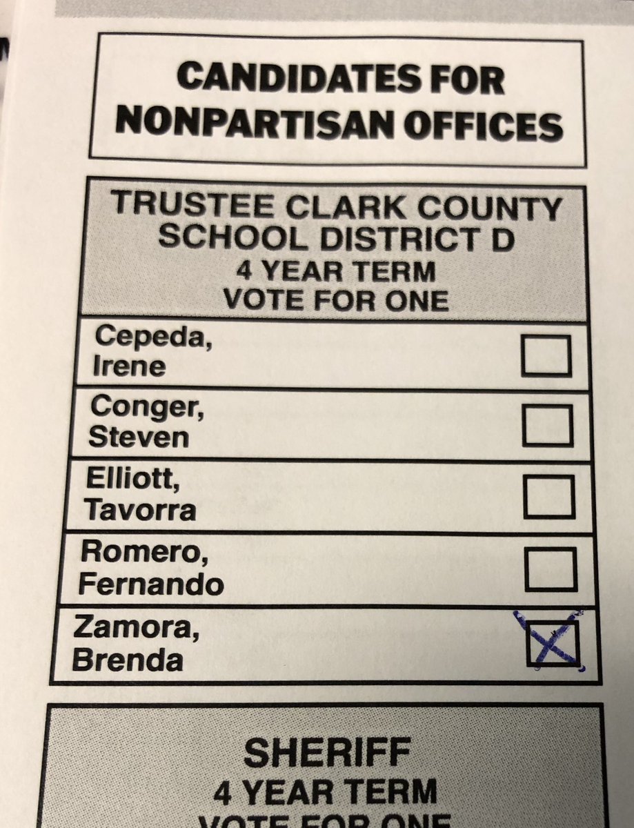 SomeGuyInVegas's tweet photo. #EarlyVoting in soon underway. Casting ballot for someone who IS NOT  a #babblingidiot. #Vote2022 @Zamora4Trustee https://t.co/fMTZsB3ojM
