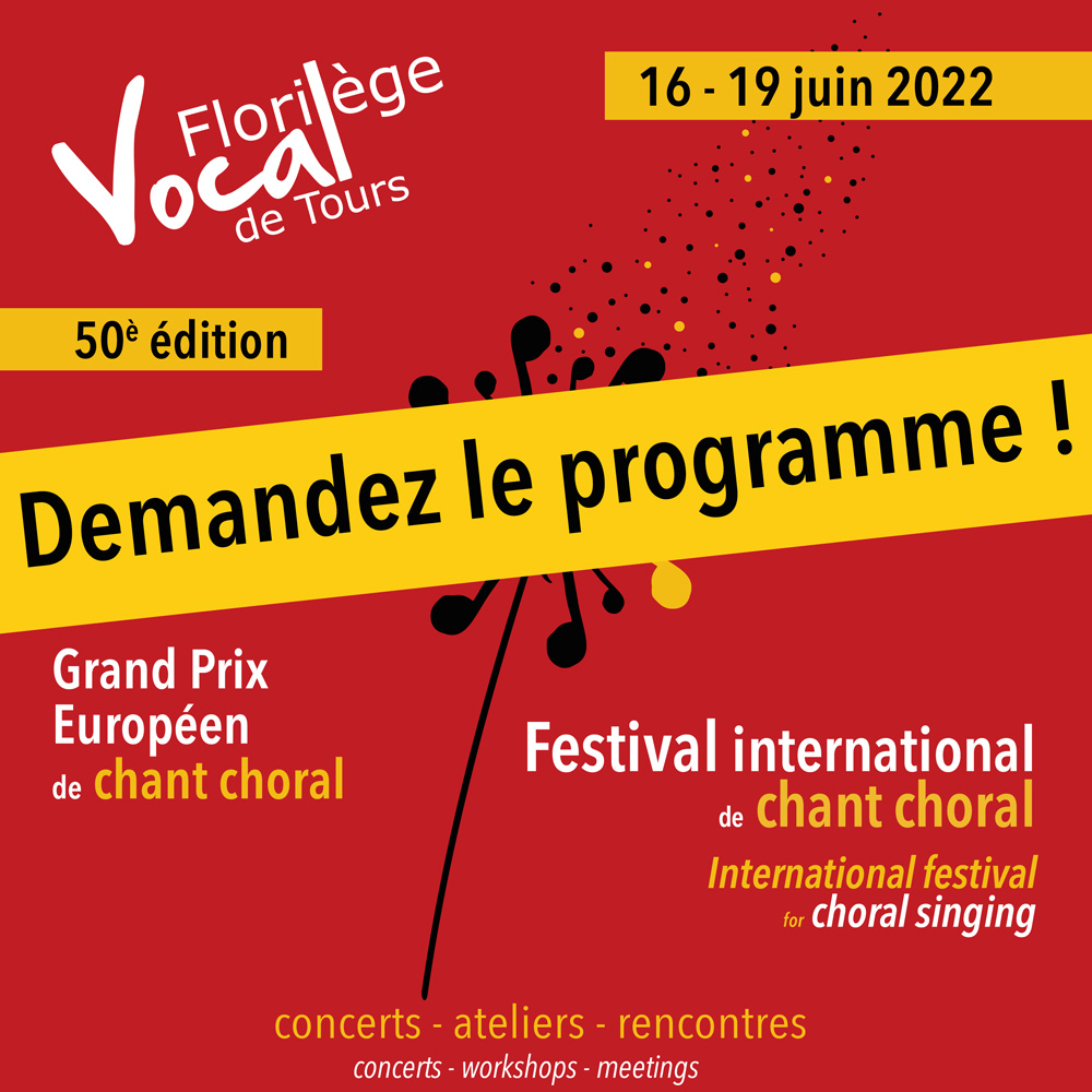 musicproevents's tweet photo. Demandez le programme ! La 50è édition du Florilège Vocal sera résolument festive ! https://t.co/c8dDMeDsVP #concert #festival #Tours #Touraine #chantchoral @OperadeTours @Min_Culture_ML @RegionCentreC https://t.co/BwsUmtgWAz