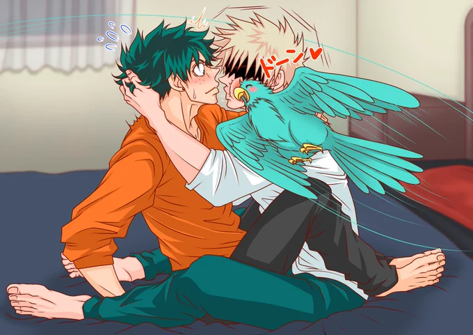 過去絵をちょっと手直しして再掲

🦜ドーン♥
💥……💢
🥦……💦(僕が八つ当たりされるやつだ、これ)

今夜は眠気に勝てないので、家事を終わらせて早寝しまっす!(*'艸`*) 