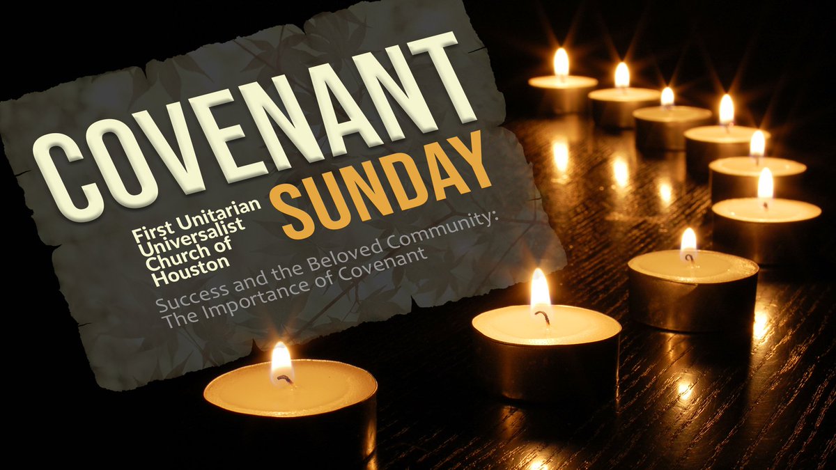 It's #Covenant #Sunday! What is the #history of our covenant and how creating a new one will relate to the future of the #congregation?
#Joinus in person or #online as we also #recognize our new #members!
firstuu.org/livestreaming
#houston