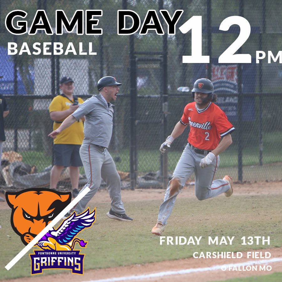 GUPanthers's tweet photo. It’s game day!! @Baseball_GU plays @FBUGriffins today at noon for an elimination game for the @SLIAC Baseball Tournament. Good luck guys! #gupanthers https://t.co/7SnGzxJ94V