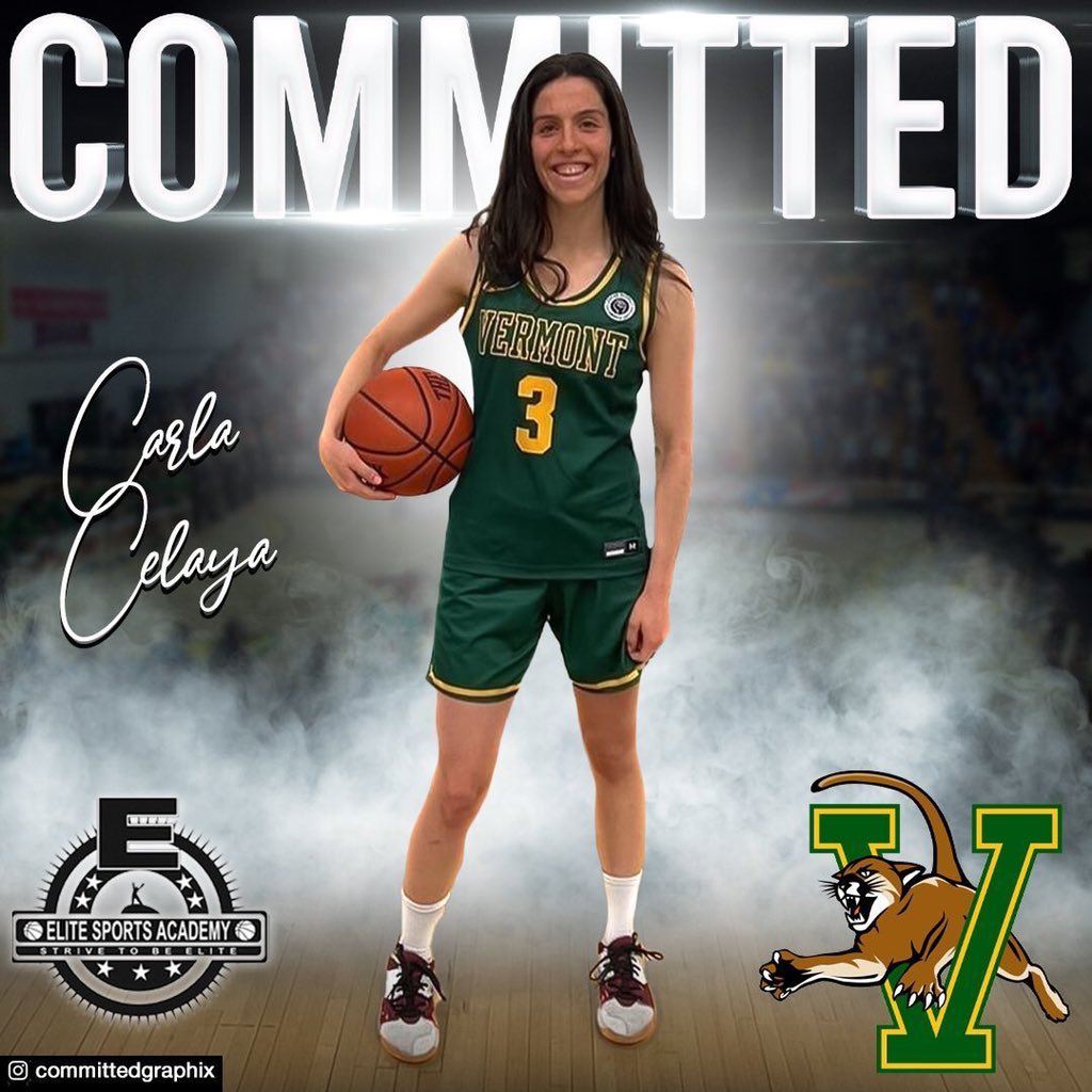 Elite Sports Academy 🏀🎓 (@elitesportsesp) on Twitter photo ⚫️⚪️ <a href="/carla_celaya17/">Carla Celaya</a> se compromete con <a href="/UVMwbb/">UVM Women's Basketball</a>
🏀 Jugará la <a href="/AmericaEast/">America East</a>
⛹🏻♀️ Guerra superclase para las Catamounts
🎓 #22class
🔝 Congratulations 🔝 ⚫️⚪️ <a href="/carla_celaya17/">Carla Celaya</a> se compromete con <a href="/UVMwbb/">UVM Women's Basketball</a>
🏀 Jugará la <a href="/AmericaEast/">America East</a>
⛹🏻♀️ Guerra superclase para las Catamounts
🎓 #22class
🔝 Congratulations 🔝