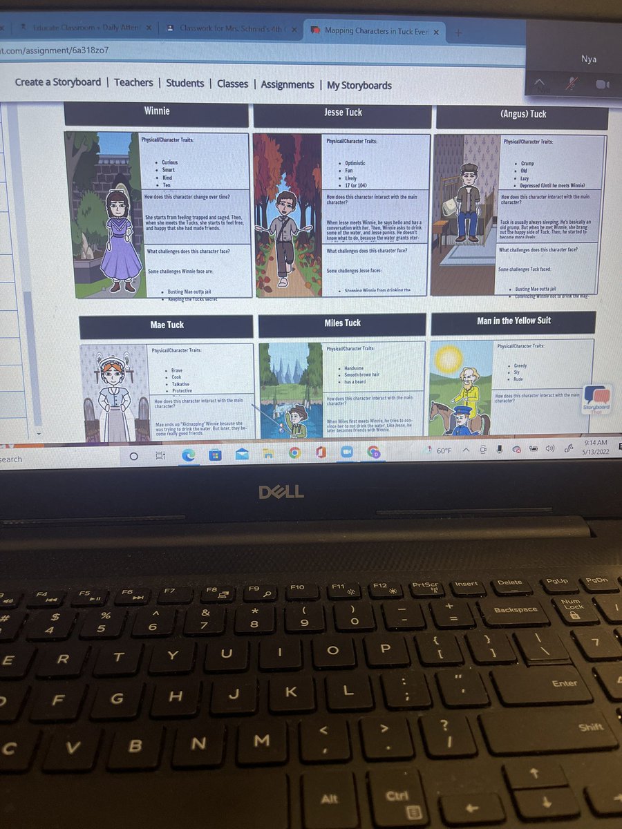 MrsSchmid_ICS's tweet photo. We finished Tuck Everlasting and are working on analyzing our favorite main characters in the novel. @StoryboardThat @icschool_online https://t.co/CzXs4171cZ
