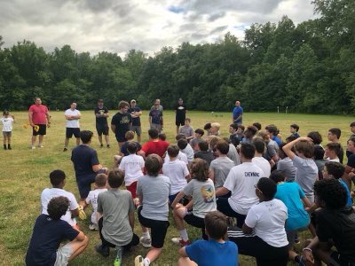 This is what it’s all about! The 2021 sr. captains <a href="/ajcolombo1/">aj colombo</a> <a href="/anthonygoodloe1/">Anthony Goodloe</a> and <a href="/TrevorTate16/">Trevor Tate</a> took the time to speak with our middle schoolers yesterday! 3 guys that have gone through the program successfully and are set up for very bright futures sharing their knowledge!