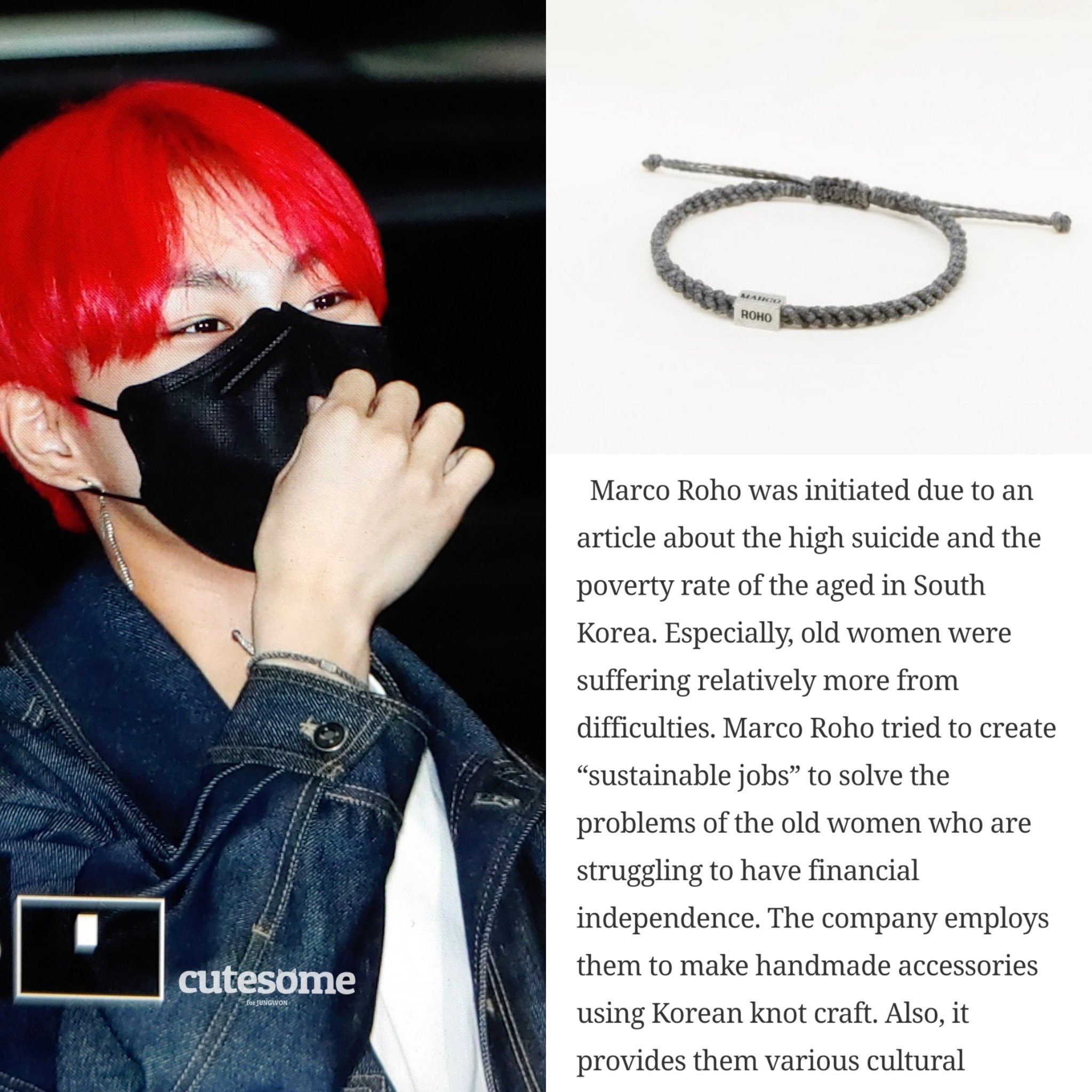 wa 🍮 on X: Jungwon is wearing a Marco Roho bracelet named