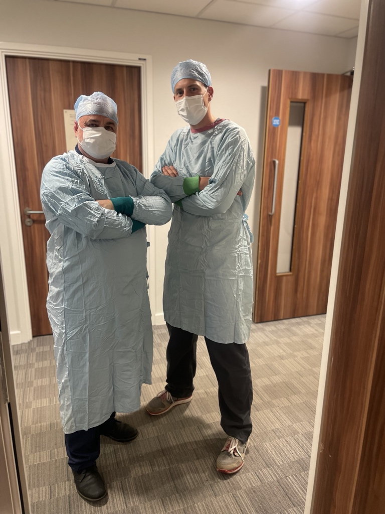 Simulation of reintubation for lung donation complete with 2 of our finest surgeons