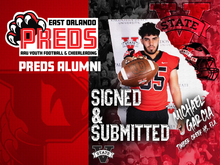 EOJrPreds's tweet photo. Congratulations to Michael Garcia! Former Preds Alumni is Valdosta State bound! Go Get Em!
#WeDemPreds #alumnipride #valdostastate https://t.co/OlnLrNP5T0