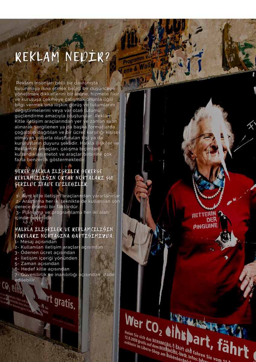 Halkla İlişkiler ve Tanıtım Bölümü Öğrencisi Selin Bayındır'ın Yazısı
👉Halkla ilişkiler ve reklamın benzer yönleri var mıdır?
<a href="/halklailiskiler/">Halkla İlişkiler</a> <a href="/PRplatformu/">Halkla İlişkiler</a> @ReklamcilarD <a href="/RYDTurkey/">Reklam Yaratıcıları</a> 
#publicrelations #Advertising #communication