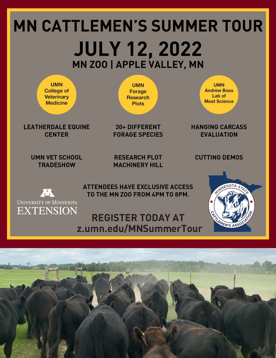 UMNmoosroom's tweet photo. Only two months away! Attendees can register by visiting https://t.co/6eQMqWWNTe Sponsor opportunities are available - contact Dr. Joe armst225@umn.edu. @CargillAnimal @LeedstoneInc @MNFarmBureau @NeogenCorp @ZoetisBeef @MerckAH @VitaPlusCorp @KentFeeds @CompeerFinance https://t.co/j5JRiwnwaZ