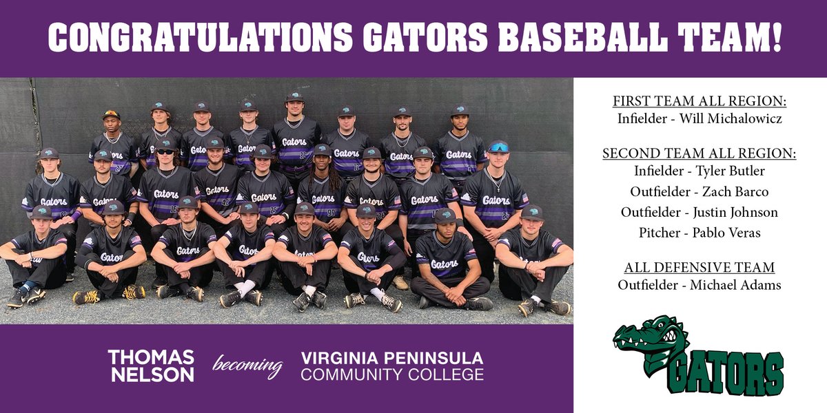 Congratulations to our Gators Baseball Team and their Coaching staff on an incredible year. Several of our players were recognized with NJCAA Region 10 Division 3 Awards. See the stats here region10sports.com/sports/bsb/ind…