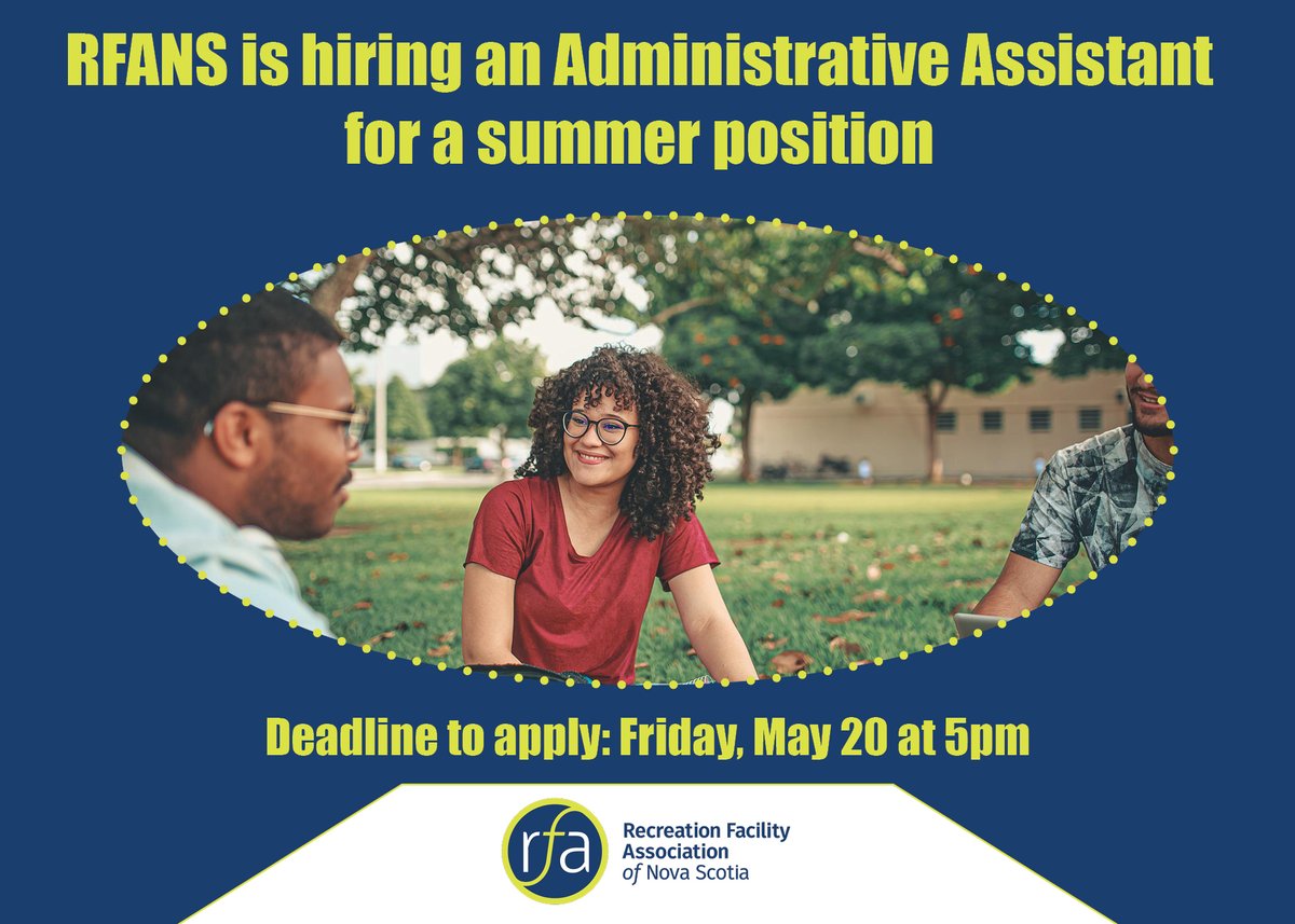 📢Calling all students!📢 RFANS is hiring an Administrative Assistant for a summer position.

Must be between 15 – 30 years of age.

Read the full job description and apply now: ow.ly/TQnq50J7C0S 

Deadline – Friday, May 20th, 2022 at 5:00 pm