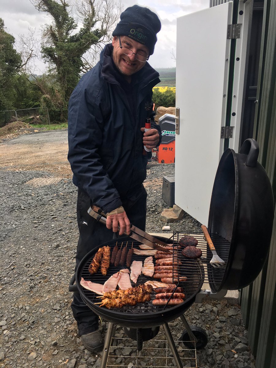 GreenkeeperJon's tweet photo. So when Matty our seasonal @AlnwickGolf said it was his birthday and had never had a party (aged 45) we decided he would have a good one this year! And what better excuse to have a bbq 😀 I think he was happy with his caterpillar cake. Thanks to Dan @turnbullsfood for the food 👍🏻 https://t.co/NpshBq3g1x