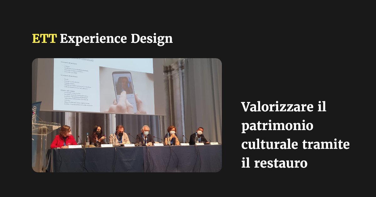 ettspa's tweet photo. Sorprendere con la conoscenza: un dialogo tra Cultural Heritage, tecnologia e creatività
Ne ha parlato oggi Adele Magnelli - International Project Manager di ETT - al convegno “Il restauro guarda al futuro” presso Palazzo Giureconsulti a #Milano.

@ConfartigLomb @dimorestoriche https://t.co/zhMxoOVArb