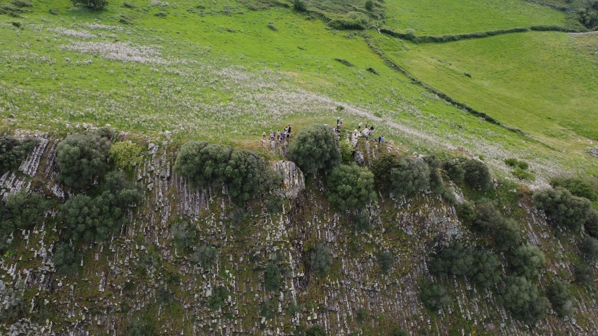 ISTE_UNIL's tweet photo. 1⃣ 1st day on the field, with the observation of calco-alcaline rocks (subduction zone related). (1) Qtz-bearing diorite covered by sandstones; (2) Ignimbrite, volcanic breccia containing fragments, produced by explosive volcanic eruptions 🌋 and (3) Andesite flow (hydrous magma) https://t.co/THEMSQ2yyX