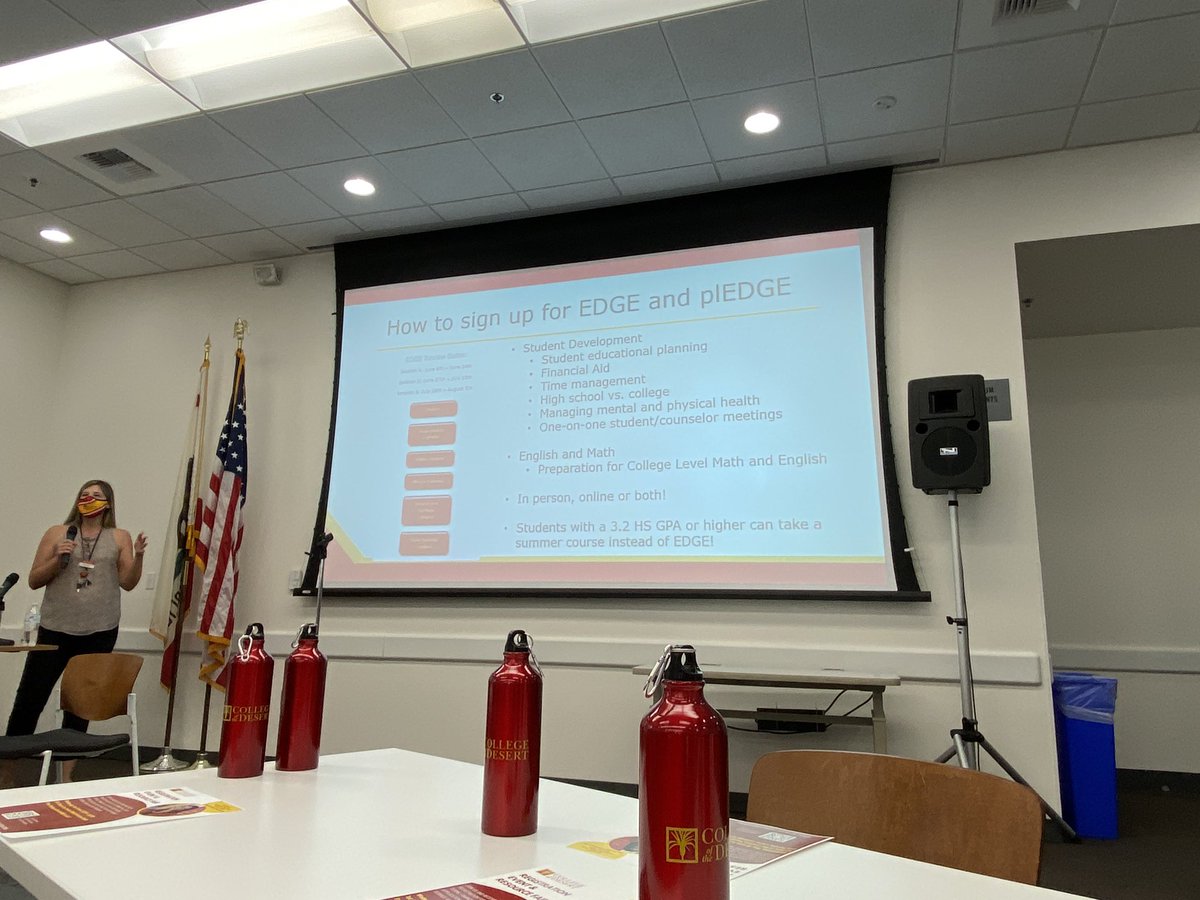 TechyMathGirl's tweet photo. So exciting to be on @CollegeofDesert campus this morning for the Annual High School Counselor Conference, learning about higher ed student success initiatives, and meeting #counselors #EDGE #plEDGE #WeAreCOD #K12SWP @cte_iedrc @RCOECTE #ChooseCOO ✨🌟⭐️💫 https://t.co/d59itgKUlt