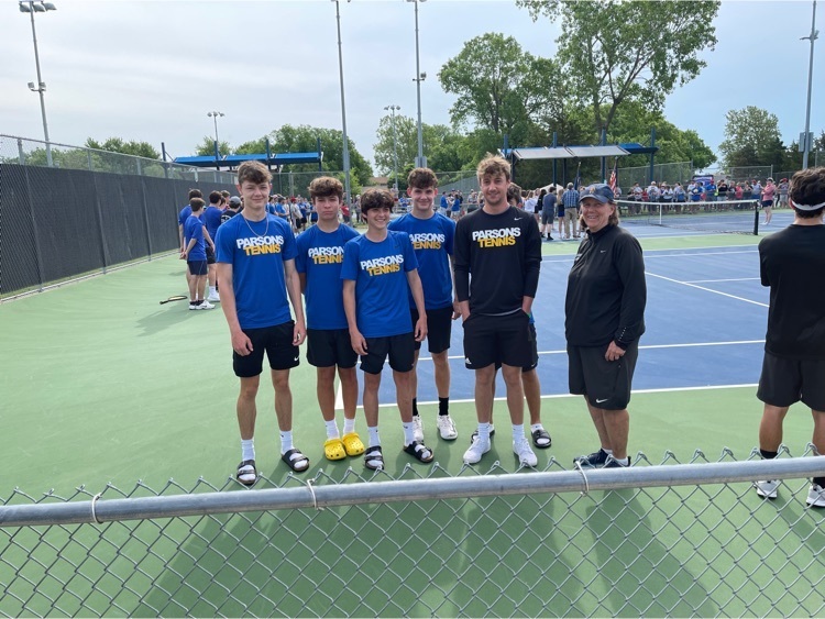 PkVikings's tweet photo. State Tennis opening ceremonies completed and Tanner Nolting competing down 1-3 in the first set. Go Vikes! https://t.co/xY3V9VYord
