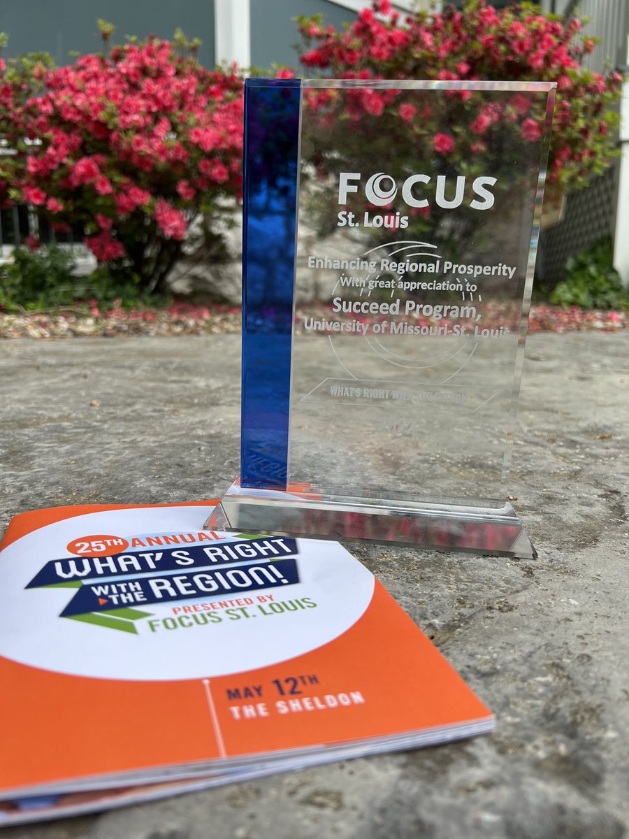 UMSL_OIPE's tweet photo. Thank you to @focusstl for recognizing the Succeed Program last night at the What's Right with the Region award ceremony. We are proud of our team and the impact we have on the St. Louis region for individuals with intellectual and developmental disabilities. #wrwr2022 #UMSLProud https://t.co/q7aXdcShVk