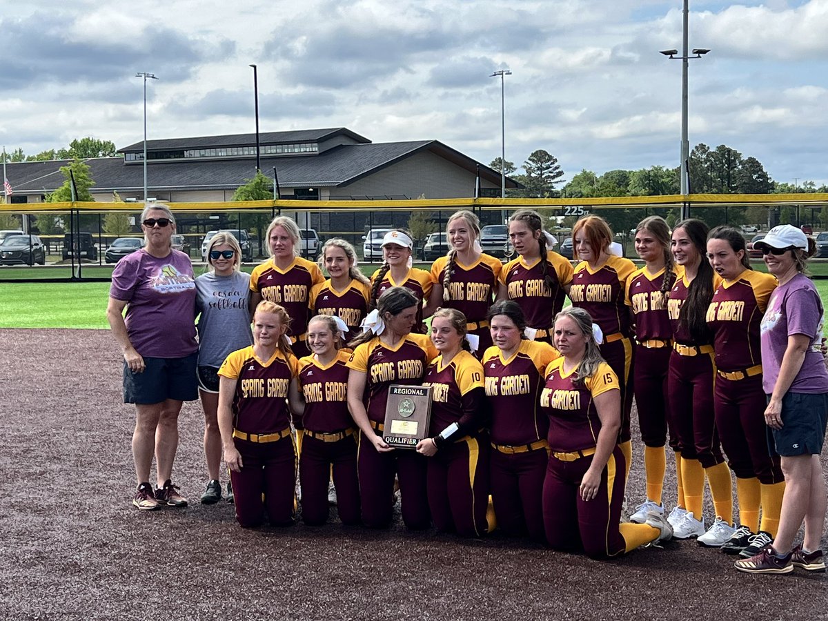 SpringGardenHS's tweet photo. SG Softball wins a Regional Championship. They will now play Next Friday at 9:00 in the State Tournament. #GGG https://t.co/LyqenslCAe