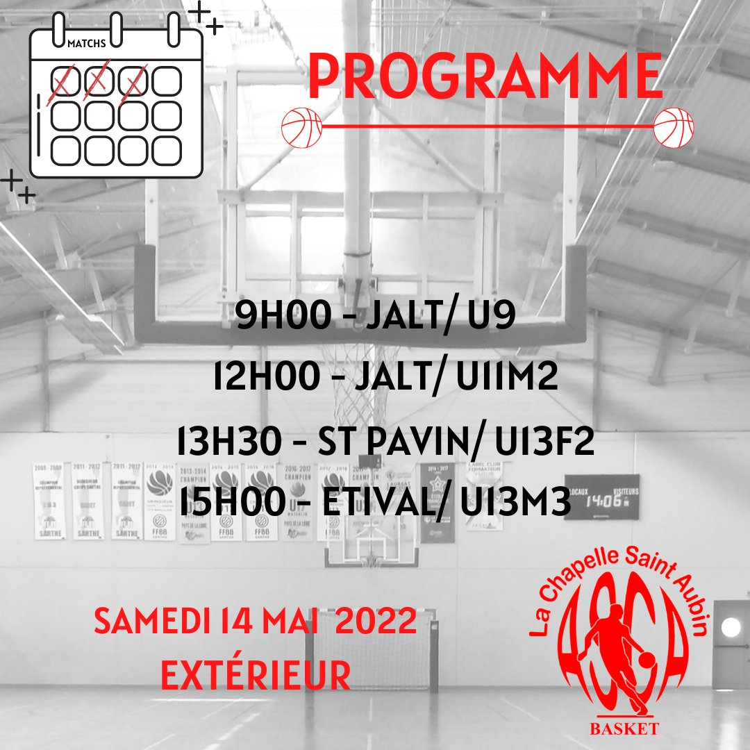 ASCA_Basket's tweet photo. 📆 Programme du week end 📆

N'hésitez pas à venir encourager les différentes équipes !!!

⚪🔴 https://t.co/vz3g6Owl7u