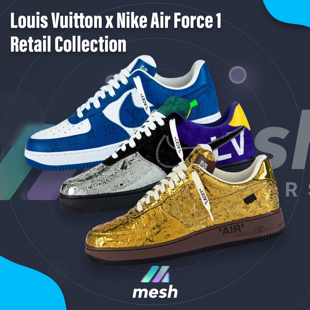 Mesh Monitors on X: Louis Vuitton x Nike Air Force 1 retail collection  With 21 colorways in total, rumour has it that the shoes are already  offered to Louis Vuitton VIP customers