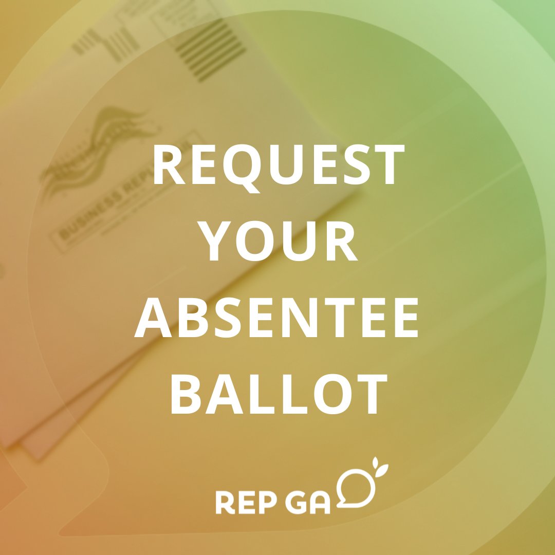 Rep_GA's tweet photo. Peaches, we're 11 DAYS away from the Primary Elections 🗳️  which means today is the LAST DAY to request an absentee ballot!

Please click the #linkinprofile and get your absentee ballot now.

#empowered #gapol #votinginformation #repga #representga #gaprimaries #elections https://t.co/7nD6fSltuL