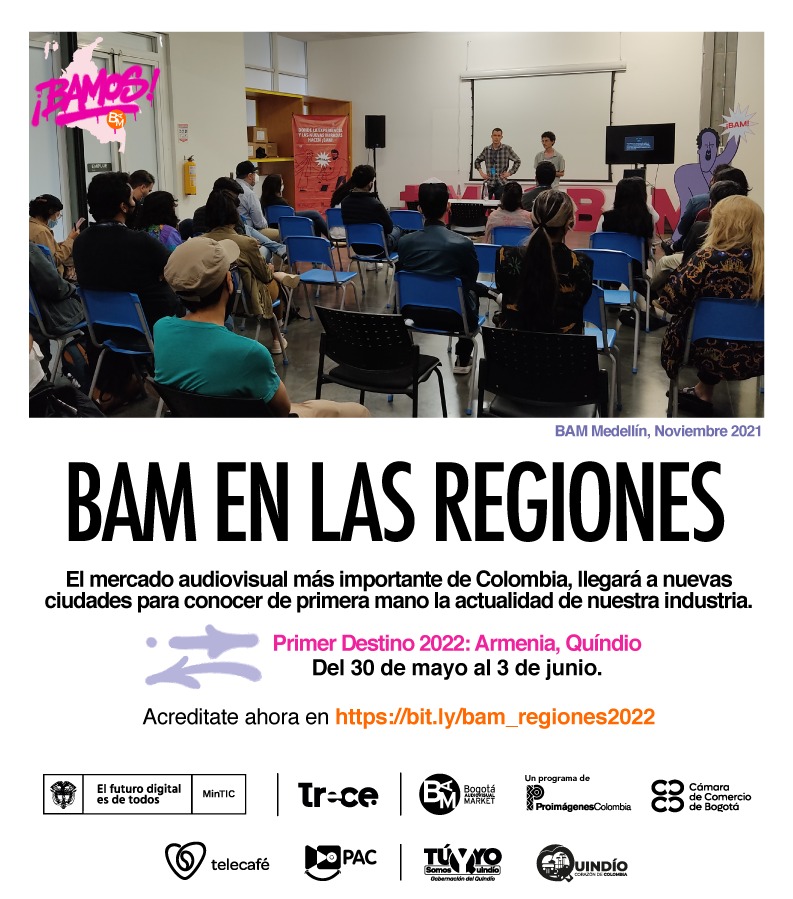 CanalTreceCO's tweet photo. 🎼 ¡#BAMRegiones llega a Armenia a partir del próximo 30 de mayo!
🔸 Conoce toda la agenda de actividades (entre ellas, talleres de ficción, distribución y convocatorias) entrando aquí ➡️ https://t.co/RjBc0qOd7Q
@BAM_Bogota | #ModoBAM | #BAMONOS https://t.co/vFvSahOU5g