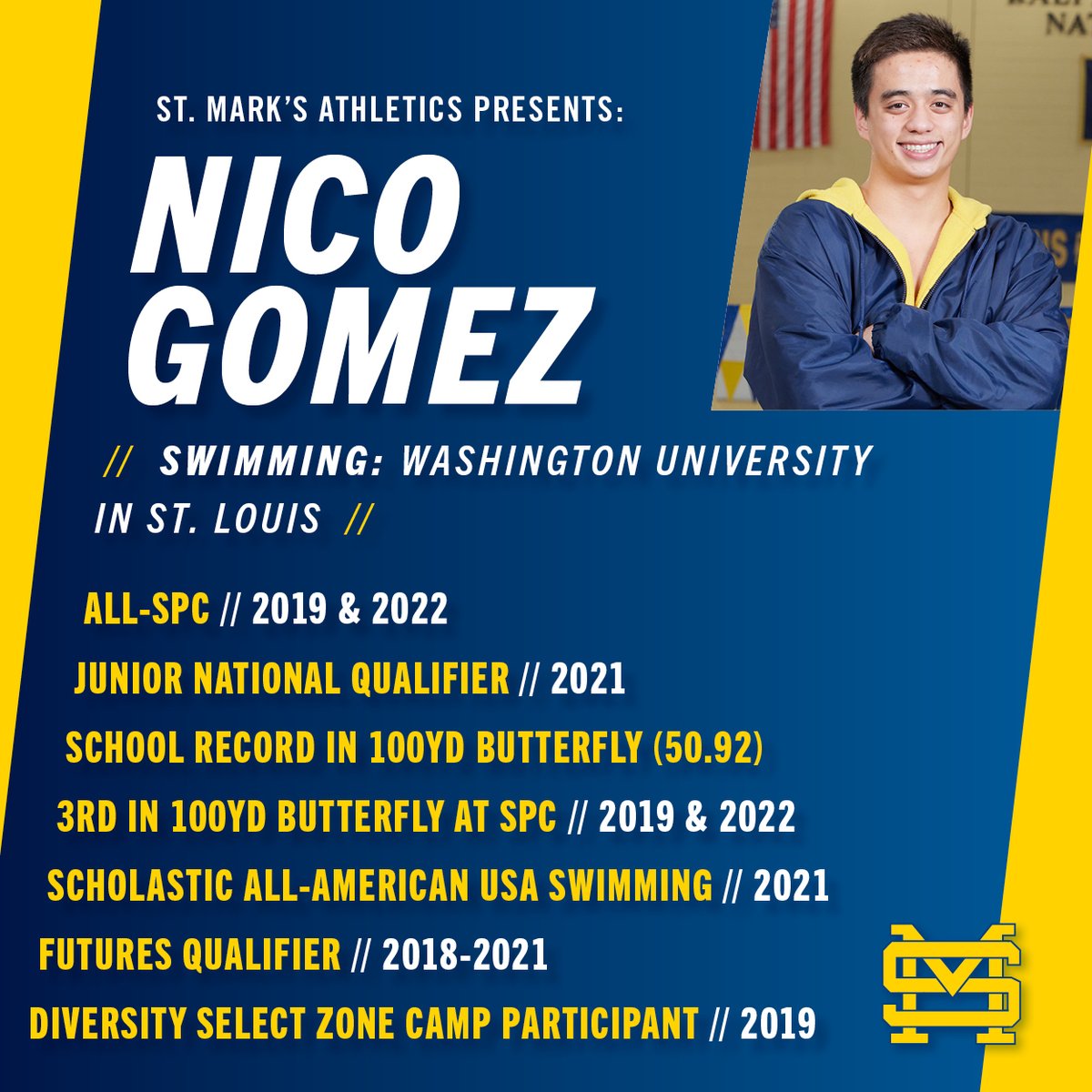 "Nico was an absolute pleasure to coach.  His dedication to his craft is second to none and we look forward to seeing him further his progression at Washington University."
- Coach Calder
