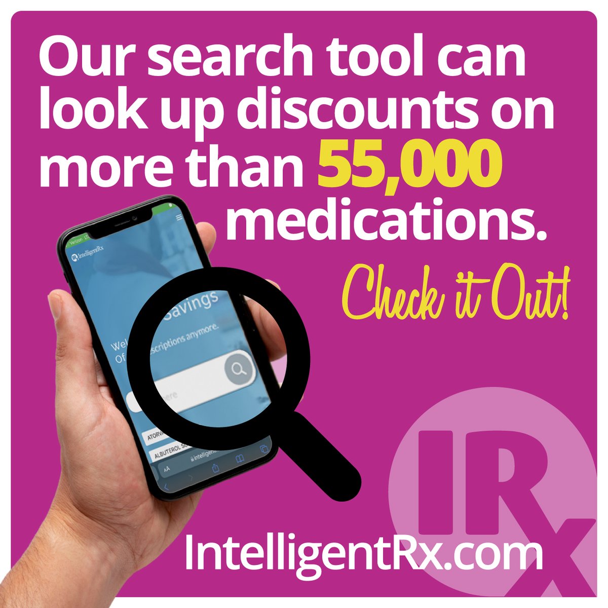 At IntelligentRx, we have created a powerful search tool that can be used to look up discounts on more than 55,000 FDA-approved prescription medications.

#prescriptions #pharmacy #healthcare #medication #rx #affordabledrugs #genericdrugs #insurance #health #deals #wellness