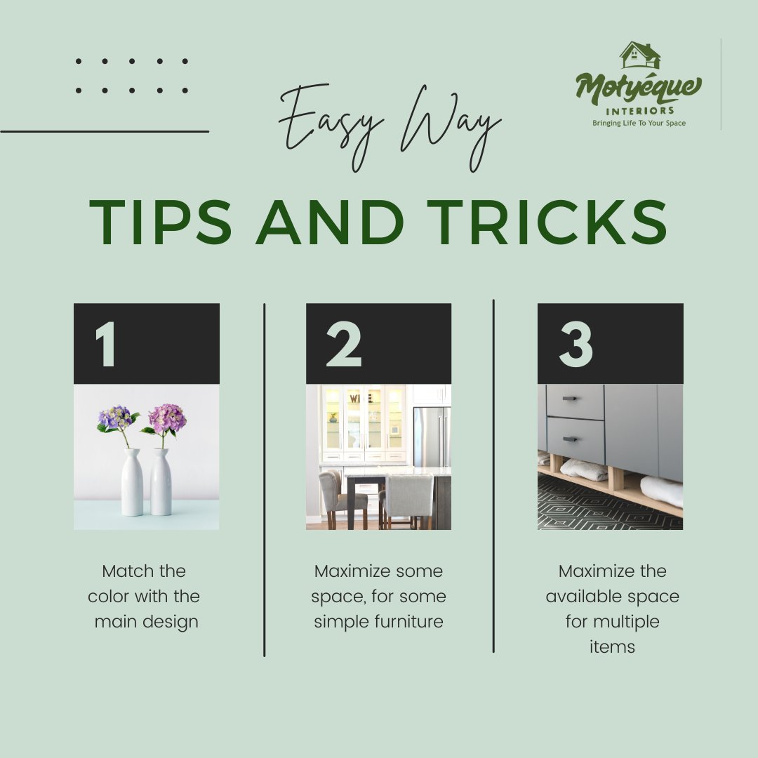 motyek256's tweet photo. Tips to help you make better home decor decisions π
.
.
.
#motyequeinteriors
#interiorstylists #interiordesigning #interiordesignblog #interiordesigntrends #interiordesignerslife #interiordesigns https://t.co/eOywKhK6GL