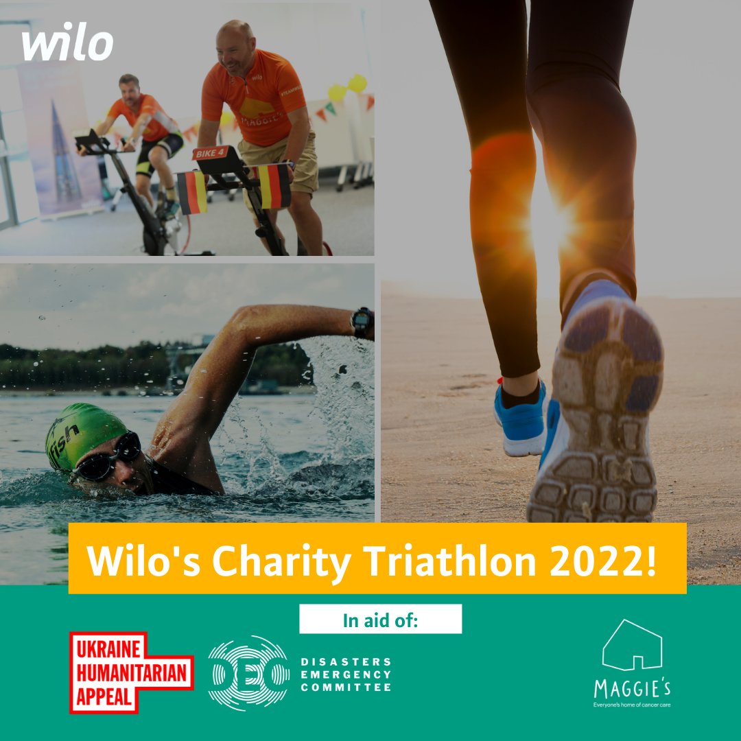 The countdown is on for this year's charity Triathlon here at Wilo UK HQ! 🚲 🏊‍♀️ 🏃‍♂️

This year we'll be raising vital funds for both <a href="/MaggiesCentres/">Maggie's Centres</a> and the <a href="/decappeal/">DEC</a> Ukraine Humanitarian Appeal.

You can start donating via our Just Giving page now: justgiving.com/crowdfunding/w…