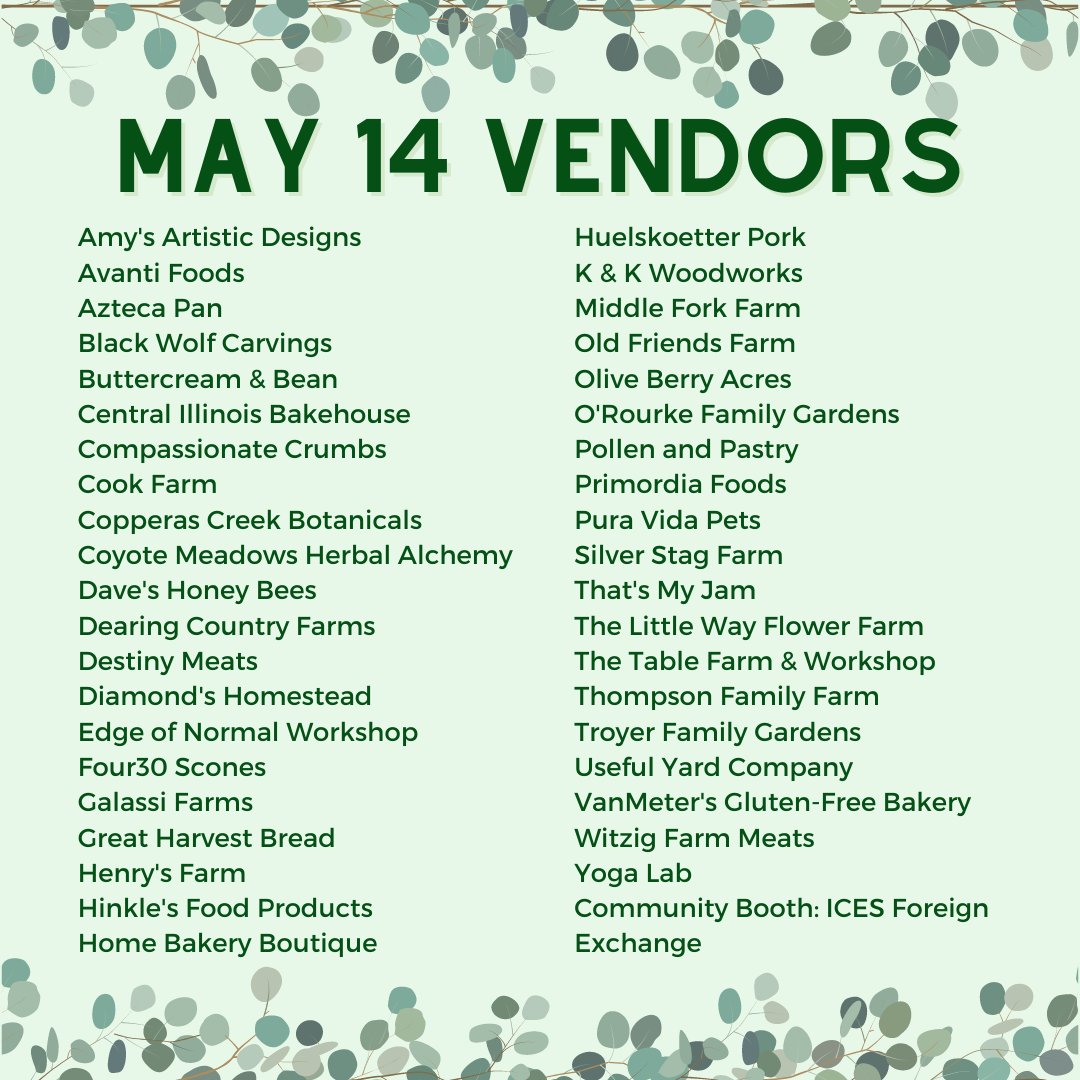 Tomorrow is looking like another gorgeous day to spend downtown checking out the farmers' market! Here is a list of our vendors at the market!
Our music at the market this week is Emilele, joining us from Peoria she plays upbeat ukulele music that's sure to leave you smiling.