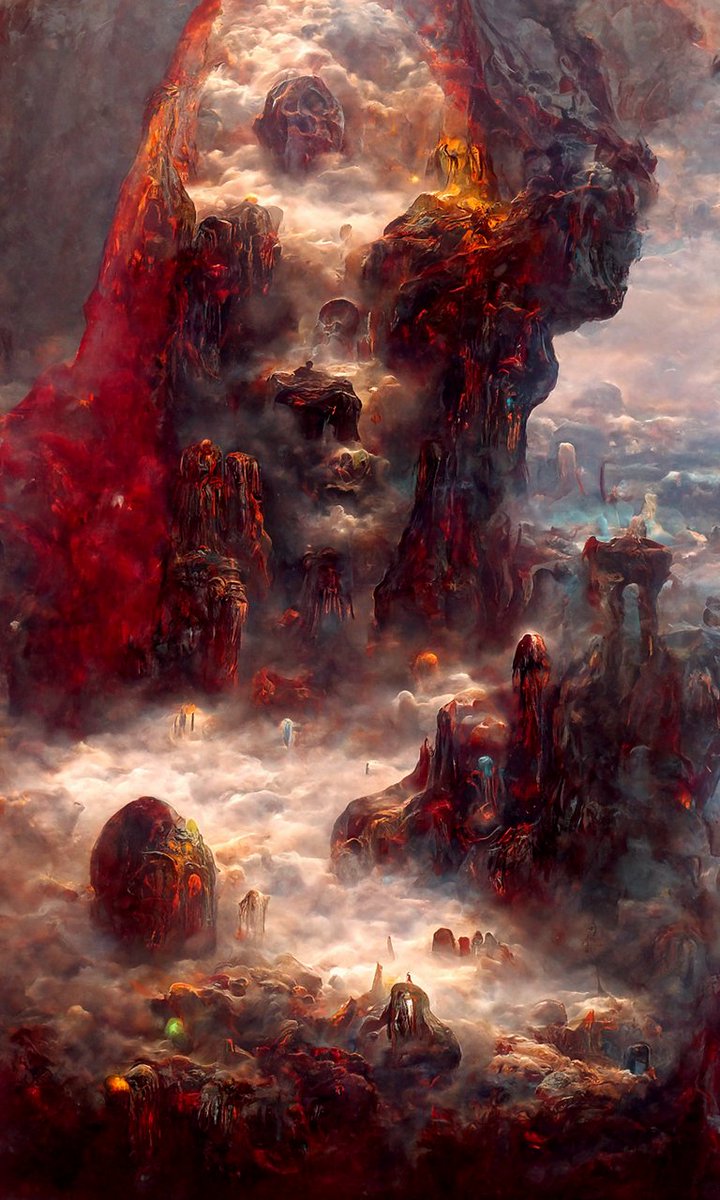 DoeDuffman123's tweet photo. AI generated Dreamscape 
Cloud &amp; SSS over some Lovecraftian feel.

#Midjourney #DiscoDiffusion #Alart #GenerativeArt #nonnft #DeepLearning #MachineLearning #aiartcommunity #digitalart #clipguideddiffusion https://t.co/iAaXNM4ozs