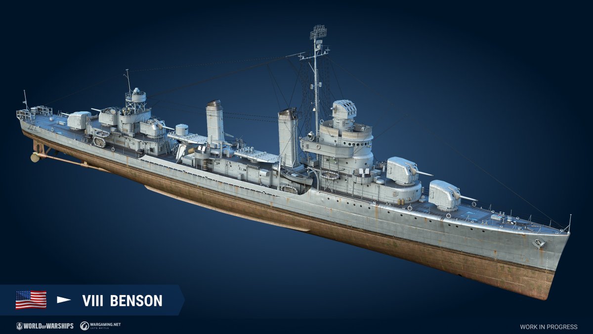 Remember how we said we're going to update the 3D models of some American  destroyers? Well, we did it. You can see these new models in action  starting in Update 11.5., image size:1200x675