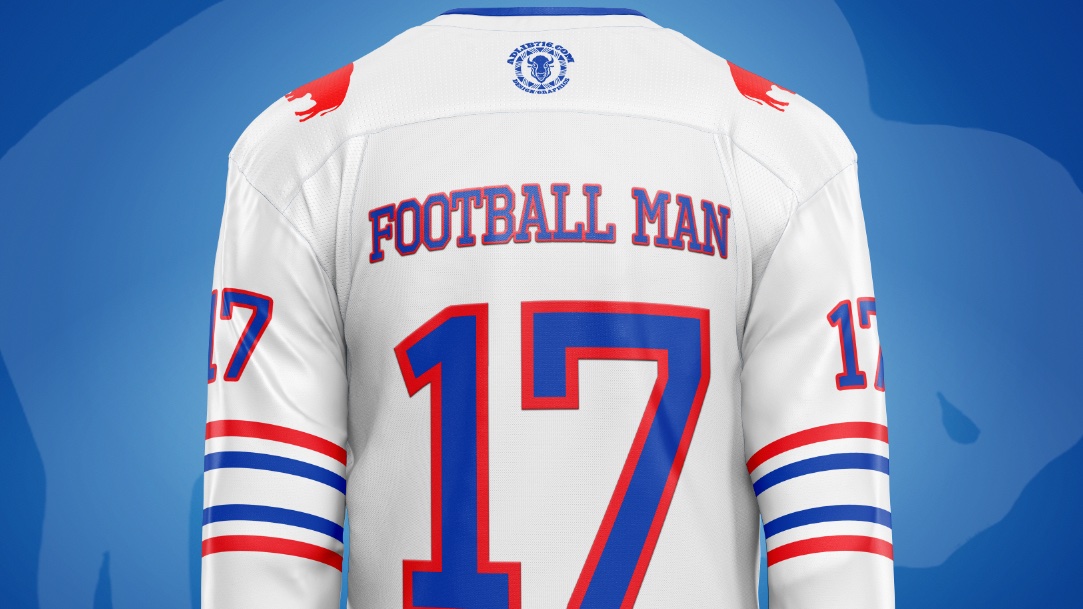 MauiJim716's tweet photo. Have I mentioned that our Pro Hockey Jerseys are fully customizable? #BillsMafia #FootballMan https://t.co/yLGCYUp4Mc https://t.co/61P1wZShBF