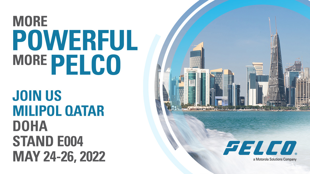 pelcovideo's tweet photo. Visit @MotoSolutions #Pelco at #MilipolQatar, stand E004, May 24-26 in Doha! Explore the Sarix Multi Pro & Modular #security cameras & the #VideoXpert — #AccessControl Manager integration, designed to enhance safety & security at your facility. Register: https://t.co/dHdCxcKeTB https://t.co/m9OGr8ZTt1