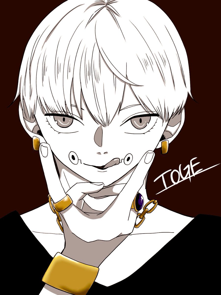 「遅刻すみませんお題「アクセサリー」狗巻棘 #とげドロ 」|ぴかぴかりのイラスト
